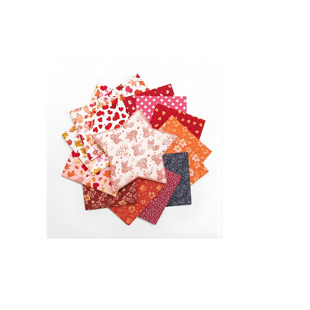 Valentine 8 Piece Fat Quarter Set 18" x 21" Mystery Bundle Precut