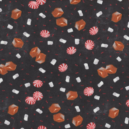 45 x 36 Christmas Wilmington Prints Peppermints Caramels Marshmallows 100% Cotton Fabric