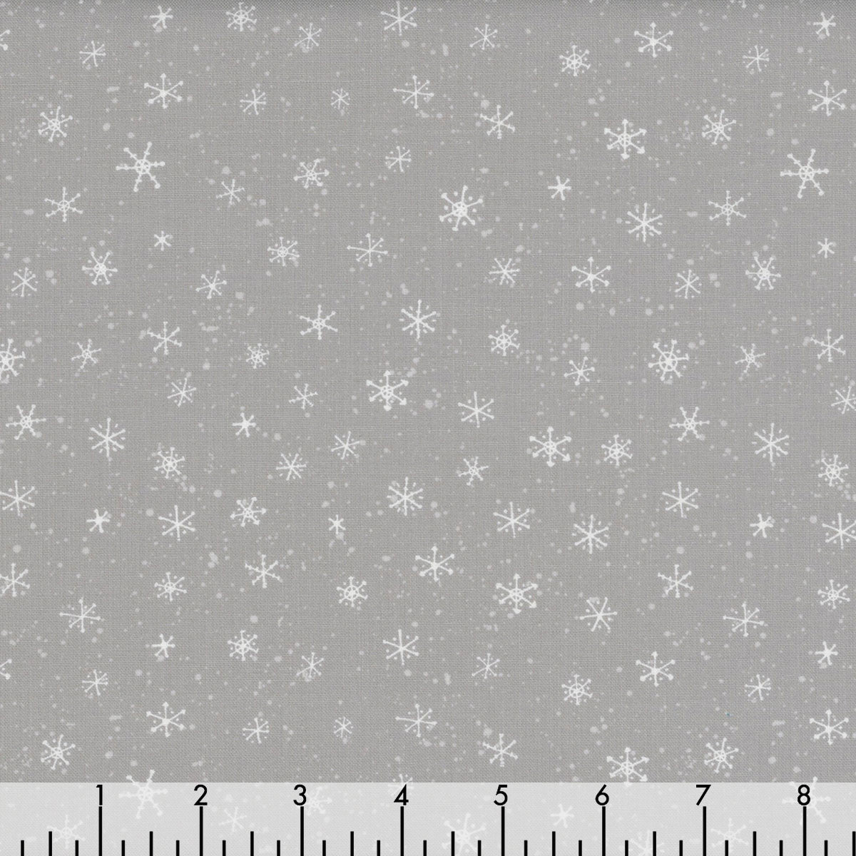 44 x 36 Baby It's Gnomes Out Snow All Over Grey Wilmington Prints 100% Cotton Christmas