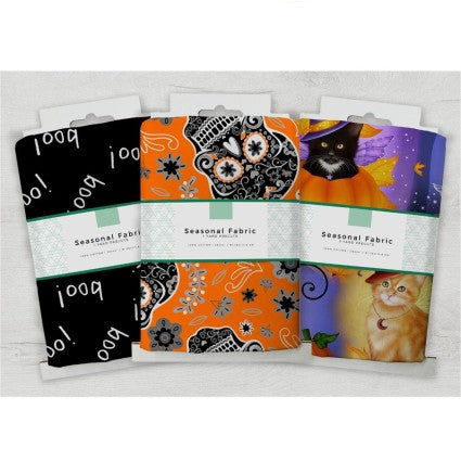 David Textiles Halloween 100% Cotton Precut Fabric Bundles