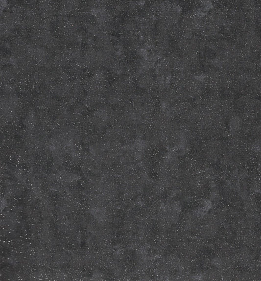 Blender Marbled Black with Glitter 100% Cotton Price per Yard