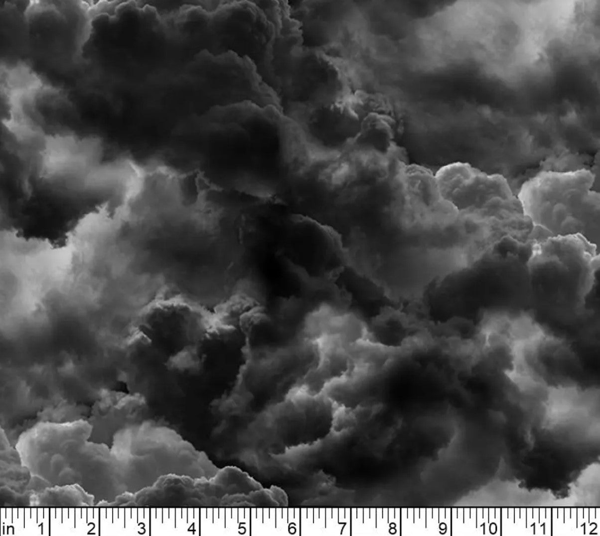 Timeless Treasures Halloween Wicked Dark Clouds Sky 100% Cotton Fabric Price per Yard