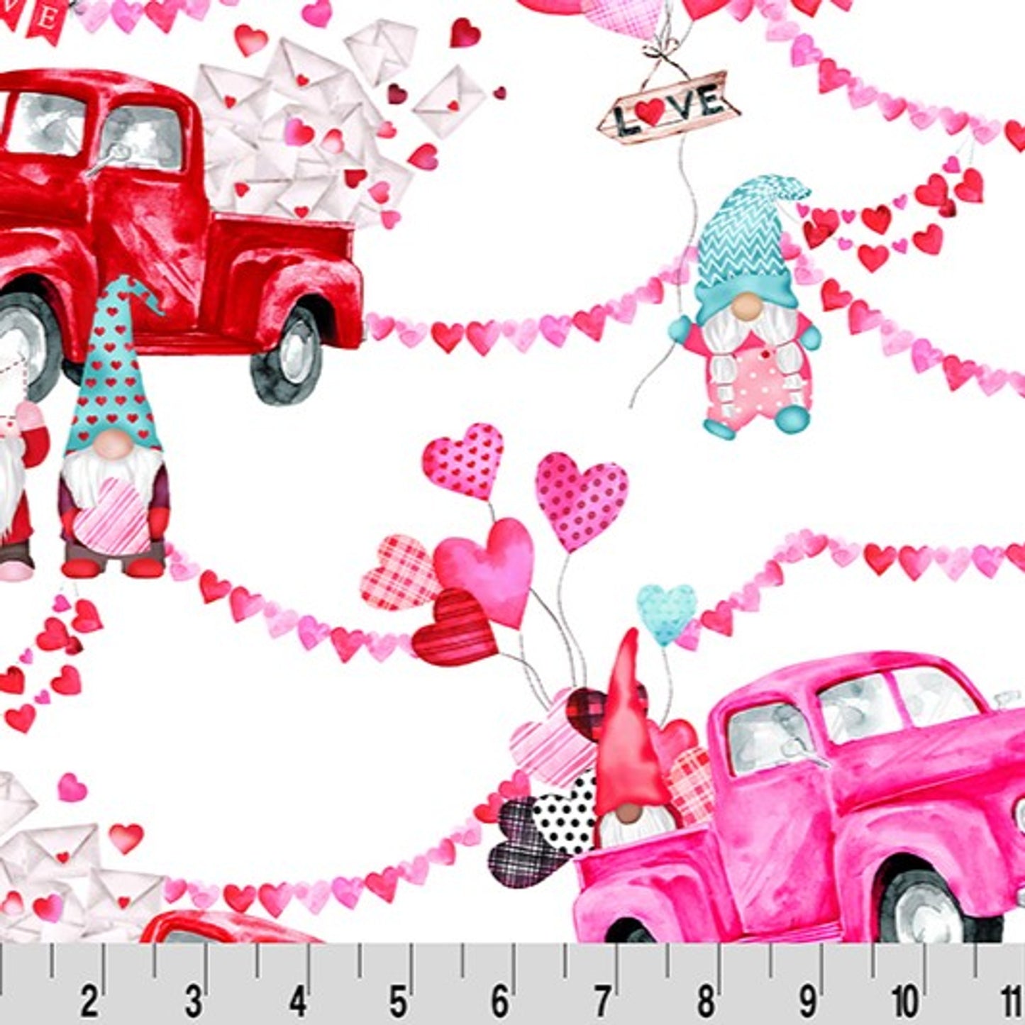 MINKY My Gnomie Pink 60 x 36 Valentine Digital Shannon Fabrics 100% Polyester