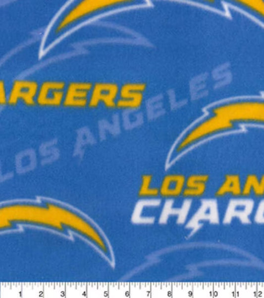 Fabric Traditions Fleece Los Angeles Chargers 60 Inch Wide Price per Yard