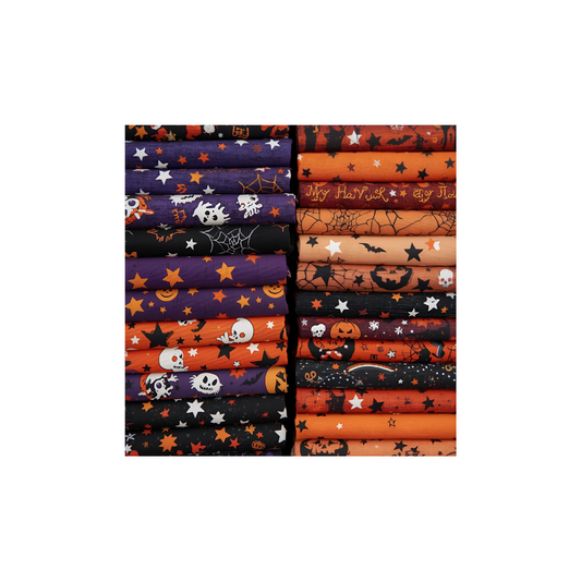 Halloween 8 Piece Fat Quarter Set 18" x 21" Mystery Bundle Precut