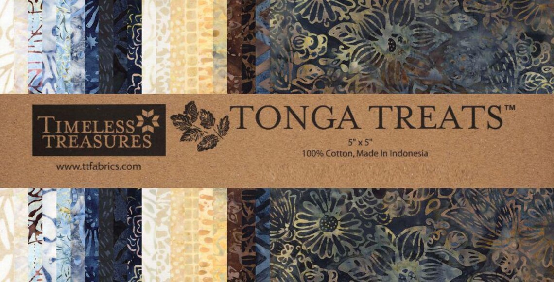 42 5" Squares Charm Pack Timeless Treasures Luna Tonga Batiks 100% Cotton