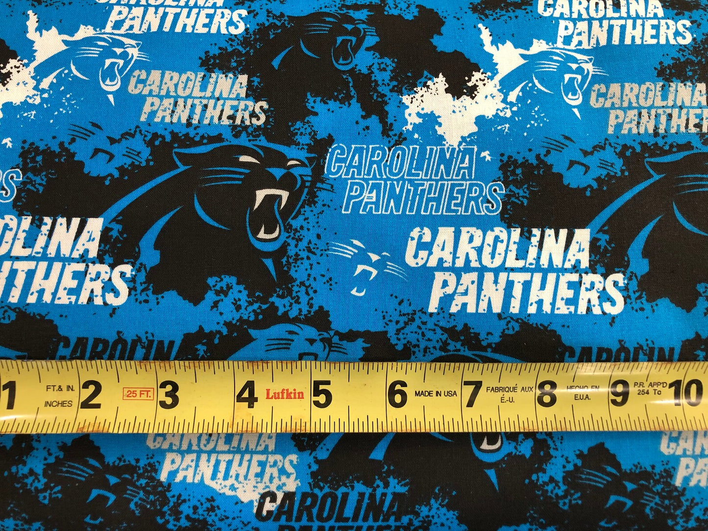 Carolina Panthers Distressed 100% Cotton By the Yard