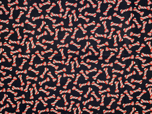 Fabric Traditions Christmas Dog Bones 100% Cotton Price per Yard