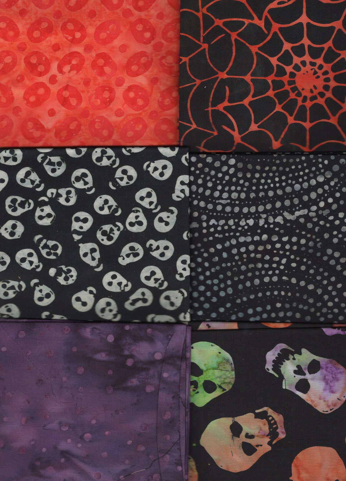 Halloween Jelly Roll 40 2.5" Strips Batiks 100% Cotton