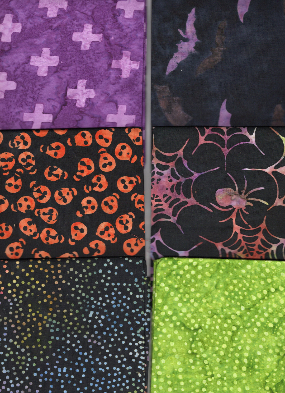 Halloween Jelly Roll 40 2.5" Strips Batiks 100% Cotton