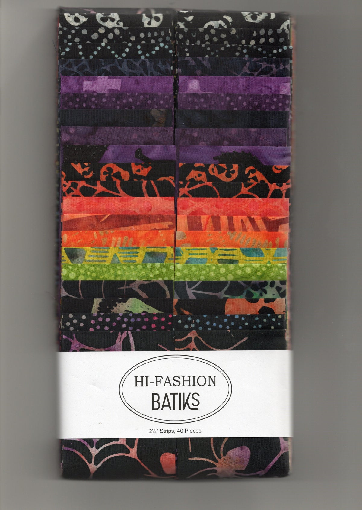 Halloween Jelly Roll 40 2.5" Strips Batiks 100% Cotton