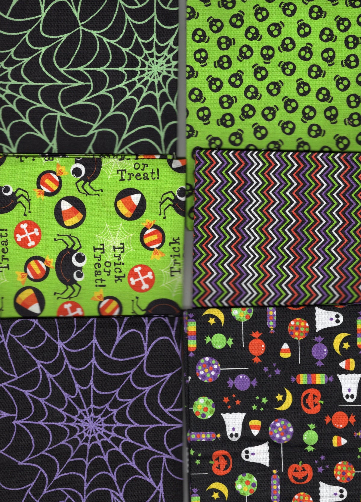 Halloween 12 Fat Quarters Minis 100% Cotton