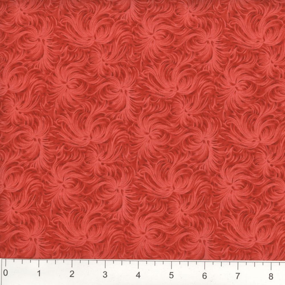 108 x 108 Day Dream Pattern on Red Background Quilt Back Cotton Fabric Extra Wide
