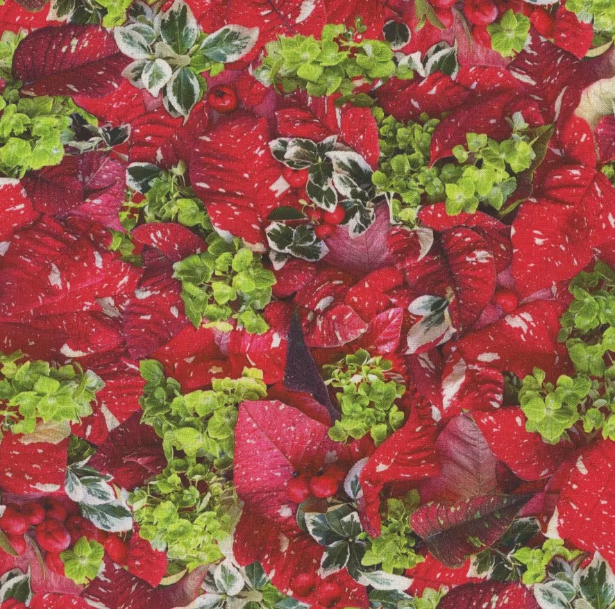 Christmas 8 Piece Fat Quarter Set 18" x 21" Hand Picked Christmas Collection Green Precut