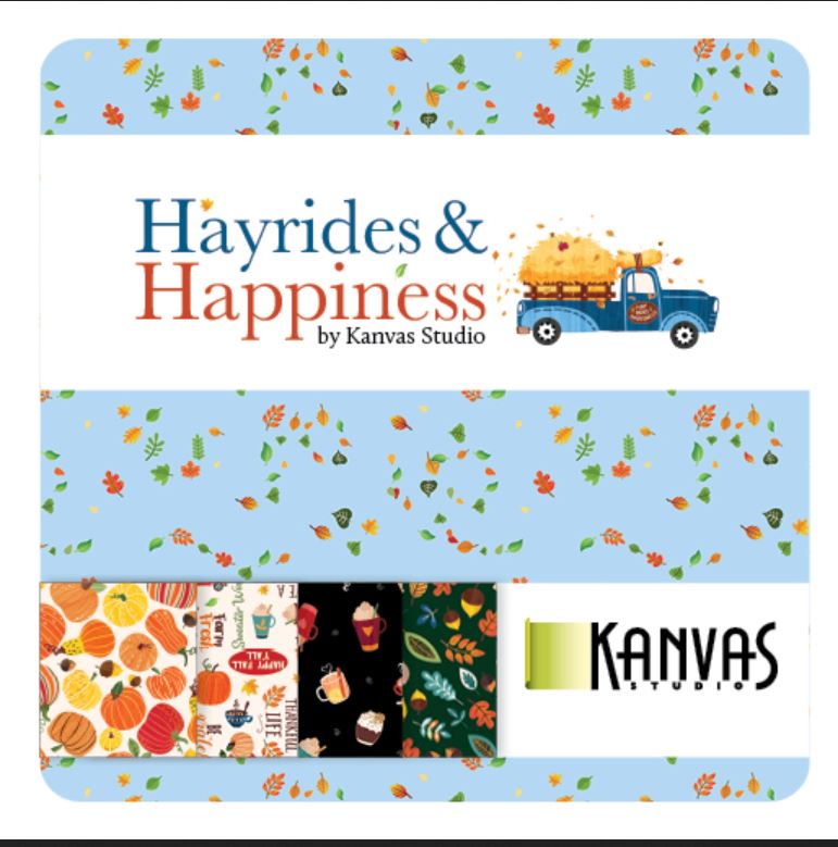 40 2.5" Strips Strip-pies Hayrides and Happiness Benartex 100% Cotton Autumn Jelly Roll