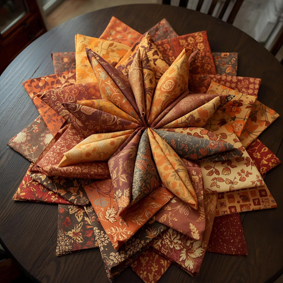 Thanksgiving 8 Piece Fat Quarter Set 18" x 21" Mystery Bundle Precut