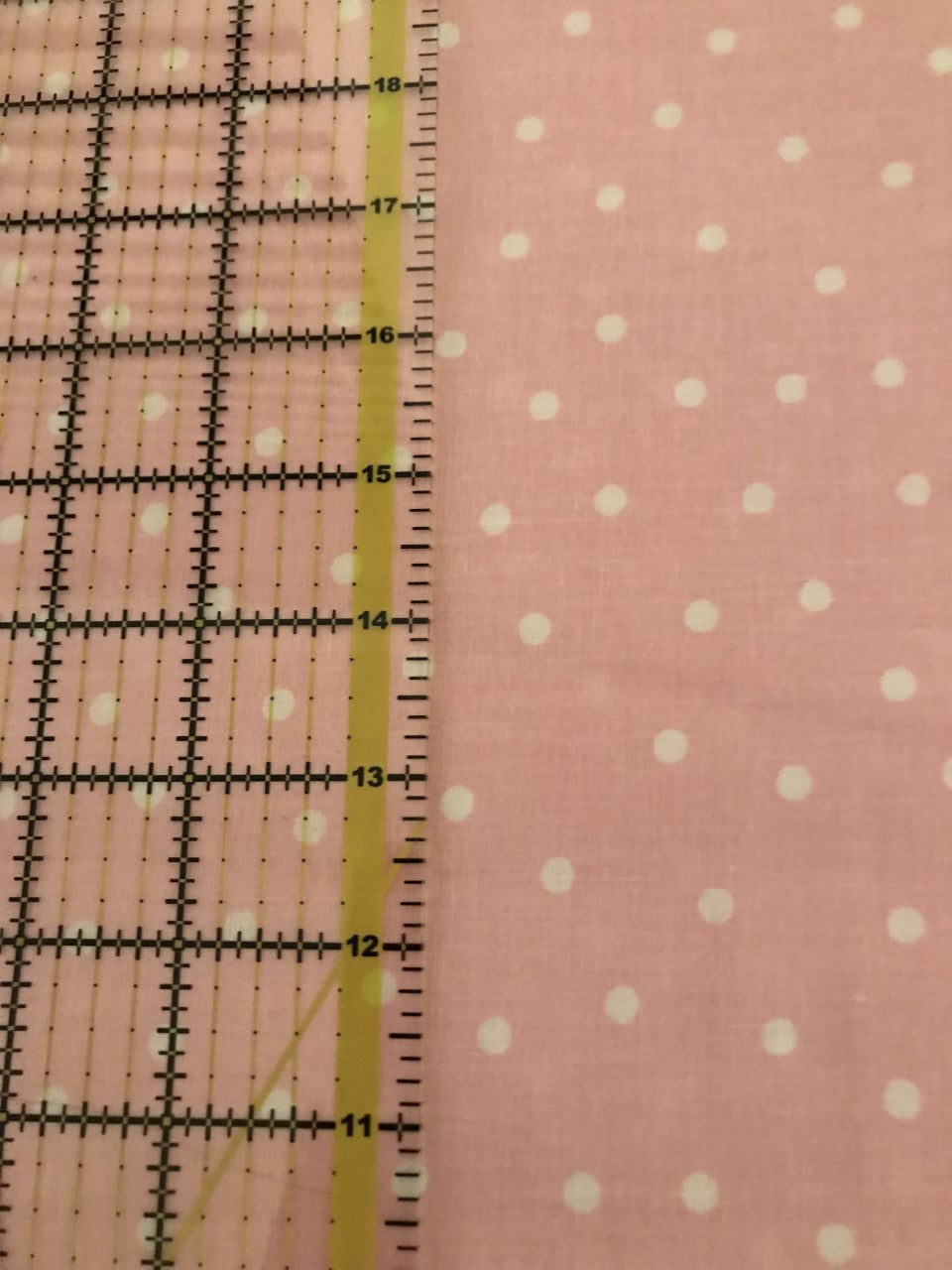 45 x 36 Medium White Dots on Light Pink 100% Cotton Fabric